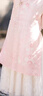 旗鉑漢服女童夏季新款兒童旗袍國(guó)風(fēng)連衣裙 月綺羅粉色不含胸前配飾150 曬單實(shí)拍圖