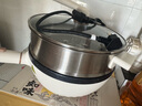 美的（Midea）電炒鍋 電火鍋 電蒸鍋 電煮鍋 家用多用途炒菜專用鍋 4L一體電熱鍋不粘鍋 HGE2811B 配蒸籠木鏟 曬單實拍圖