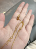 周大生黃金素鏈足金肖邦項(xiàng)鏈M扣簡(jiǎn)約百搭配鏈送女友送老婆生日七夕禮物 肖邦鏈 金重約3.6g 曬單實(shí)拍圖
