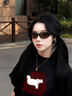 佐敘美式復(fù)古短袖t恤女夏季新款寬松顯瘦休閑韓版高級(jí)感短袖T恤上衣 黑色 S (80-100斤） 曬單實(shí)拍圖