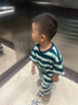 巴拉巴拉童裝兒童套裝男童夏季中大童兩件套撞色條紋休閑帥氣208224119116 曬單實(shí)拍圖