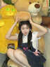 MR.KA甜美可愛(ài)小個(gè)子背帶裙套裝女2025夏季新款泡泡袖上衣百褶裙兩件套 泡泡袖襯衫+牛仔藍(lán)背帶裙 L 105-115斤 曬單實(shí)拍圖