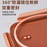 欣美雅（xinmeiya）玻璃飯盒可微波爐加熱專用碗學(xué)生上班族帶飯餐盒保鮮分隔型便當(dāng)盒 大長(zhǎng)三隔1050ml【單只】+保溫包 曬單實(shí)拍圖