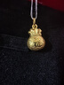 周六福吉祥福袋黃金吊墜女足金七夕禮物計價AA041540 不含鏈 約1.99g 曬單實拍圖