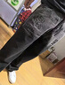 衣然呈品美式漸變色牛仔褲男春夏直筒寬松設計感小眾高街痞帥闊腿長褲子男 黑色 L【建議110-125斤】 曬單實拍圖