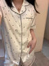 VENTION清新kitty波點(diǎn)短袖夏真絲睡衣女可愛(ài)甜美家居服送閨蜜生日禮物 清新kitty【短袖+短褲】 L 【100-120斤】 曬單實(shí)拍圖
