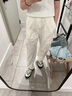 ABERCROMBIE & FITCH女裝25春夏美式baggy風(fēng)中腰寬松工裝褲休閑褲長(cháng)褲KI156-4131 奶油色 S 165/72A標準版 曬單實(shí)拍圖
