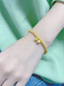 六桂福珠寶 LIU GUI FU JEWELRY黃金兩世歡手鏈女2克足金轉運珠蓮蓬手串純金鐲子生日禮物送女友 金重2.86g 手圍約15厘米 曬單實拍圖