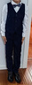 羅蒙兒童西裝馬甲套裝男童花童主持人禮服男孩鋼琴演出服 藏青色 130 曬單實(shí)拍圖
