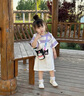 G.DUCKKIDS小黃鴨童裝女童連衣裙夏季薄款兒童庫洛米背帶裙大童休閑假兩件裙 背帶裙送玩偶 140 (建議130cm 10-11歲左右)cm 曬單實拍圖
