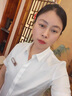 正裝襯衫女輕奢高級感職業(yè)襯衣女士高檔高端短袖桑蠶絲上衣白色夏 白色 短袖 37 /L（105-115斤） 曬單實(shí)拍圖