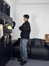 男鞋春秋小眾設(shè)計(jì)百搭休閑純黑色板鞋青少年運(yùn)動(dòng)厚底增高面包潮鞋 40碼G805黑色 曬單實(shí)拍圖