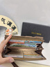 班亞奴牛皮長(cháng)款錢(qián)包男多卡位大容量獨立可拆駕駛證套皮夾帶拉鏈手拿包女 卡其色 曬單實(shí)拍圖