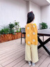 帕皮猴女童超洋氣背心套裝夏季2025新款兒童女寶寶夏裝闊腿褲時(shí)髦兩件套 黃色 90 碼建議1-2歲（身高85左右） 曬單實(shí)拍圖