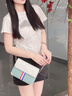 古士旗法國品牌包包女包2025新款單肩包女士斜挎包小方包七夕情人節(jié)禮物 淺綠色【Light green】 送老婆送女友送閨蜜送媽媽 曬單實拍圖