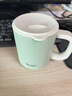SKATER日本進(jìn)口卡通保溫馬克杯男女便攜咖啡杯茶杯不銹鋼帶手柄杯蓋水杯 灰綠色【330毫升】 帶杯蓋 曬單實(shí)拍圖