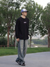 森馬（Semir）王安宇同款丨商場同款牛仔褲男彎刀褲復(fù)古2025秋季寬松弧形褲子 牛仔黃泥染80325 M 曬單實拍圖
