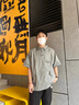 倉石一樹倉石一樹美式休閑高端短袖Polo衫男夏季涼感速干寬松襯衫黑色體恤 灰色 XL 【150-170】 曬單實拍圖