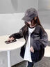 女童牛仔外套春秋款2024新款兒童洋氣上衣女大童時(shí)髦衣服秋裝夾克 黑色 160cm 曬單實(shí)拍圖