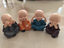 禪意四不小和尚茶桌擺件茶寵配件裝飾品茶臺(tái)茶幾辦公室桌面小擺設(shè) 【四個(gè)裝】四不和尚 曬單實(shí)拍圖