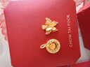 周大福 爆閃玫瑰花園足金黃金吊墜(工費380)約2.9g EOF1235七夕 曬單實拍圖