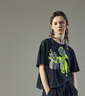 日著RIZHUO【商場同款】碳酸薄荷T恤2024夏季新女不規(guī)則短袖夏衣 小狗黑 XL 曬單實拍圖