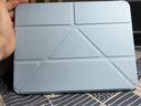 中瑟 適用iPad11保護套第九代新款air6/7蘋(píng)果mini平板電腦保護殼3+y折Pro多角度支撐全包防摔休眠軟殼 蜂窩3+Y折【白冰藍】 Air7/6/5/4-【11英寸】 曬單實(shí)拍圖
