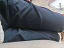 貓人（MiiOW）孕婦冰絲褲夏季外穿薄款休閑托腹褲哈倫褲蘿卜九分褲子夏裝 藍灰L 曬單實拍圖