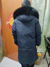 木木屋（mumuwu）品牌童裝男童羽絨服中長(cháng)款兒童外套冬季保暖男孩冬裝白鴨絨冬裝 軍綠配環(huán)保毛 170 適合160-170cm年齡14-15歲 曬單實(shí)拍圖