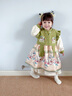 幼歌（YOUGE）嬰幼兒秋季新款云間小鹿新中式套裝國(guó)風(fēng)馬甲裙子兩件套 米色 90 cm 曬單實(shí)拍圖