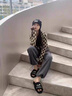 若盼愛(ài)心貼標抽繩束腳褲女2025春秋韓版寬松休閑運動(dòng)褲高腰直筒褲潮 深灰色 M 100-115斤 曬單實(shí)拍圖