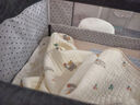 ANGI BABY新生兒嬰兒床帶尿布臺(tái)可拼接大床寶寶搖搖床可移動(dòng)多功能哄睡神器 莫蘭迪灰 尿布臺(tái)+椰棕棕墊+禮包 曬單實(shí)拍圖