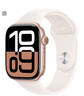 Apple/蘋果 Watch Series 10 智能手表GPS款46毫米玫瑰金色鋁金屬表殼淡桃粉色運動型表帶M/L MX2A3CH/B 曬單實拍圖