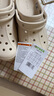 卡駱馳crocs貝拉洞洞鞋厚底拖鞋|210062 冬日白-11S 37/38(230mm)  曬單實(shí)拍圖