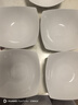 純白8寸沙拉碗異形四角碗盤菜盤家用意面方形盤水果翹角盤尖角碗 加厚純白8英寸尖角碗2個(gè) 曬單實(shí)拍圖