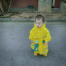 G.DUCKKIDS童裝兒童雨衣男童女孩幼兒園小孩小學(xué)生小童寶寶雨披連帽防雨衣 勇敢小恐龍【升級(jí)拉鏈+防水高領(lǐng) S 曬單實(shí)拍圖