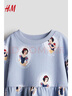 H&M【迪士尼系列】童裝兒童女童裙子新款印花長(cháng)袖衛衣裙1252911 淺藍色/白雪公主 120 120/60 (4-6Y) 曬單實(shí)拍圖