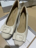 天美意女鞋商場(chǎng)同款瑪麗珍鞋法式通勤女單鞋新款新BI272AQ5 米白 36 曬單實(shí)拍圖
