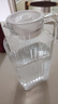 樂扣樂扣冷水壺玻璃涼水壺家用泡茶壺耐高溫加厚扎壺大容量飯店專用涼水杯 1700ml條紋款全新料加厚1只 曬單實(shí)拍圖