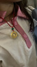 蒂蔻（Tico）十二生肖鼠金鑲玉吊墜項(xiàng)鏈男女款和田玉平安扣小孩款寶寶周歲禮物 曬單實(shí)拍圖