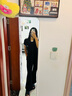 FitonTon休閑褲女夏季涼感高腰微喇瑜伽褲顯瘦松緊腰馬蹄褲垂感彈微喇褲 曬單實(shí)拍圖