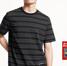 杰克·瓊斯（JACK&JONES）春季新款字母刺繡經(jīng)典條紋日常休閑百搭常規(guī)短袖T恤男裝225101055 E40黑色 常規(guī) M 曬單實(shí)拍圖