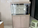 閩江（minjiang）魚缸水族箱客廳家用中大型底濾輕奢極簡(jiǎn)造景超白玻璃金龍魚缸 魅力卡其色（基礎(chǔ)款） 長(zhǎng)100x寬34x高152cm（超白玻璃） 曬單實(shí)拍圖