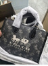 蔻馳（COACH）女士馬車圖案印花ACE 17號托特包單肩包斜挎包女包 B4/松露色 黑色 曬單實拍圖