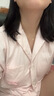 ubras【支持定制】云棉草本經(jīng)典開襟翻領(lǐng)家居服套裝女士睡衣粉紫色L 曬單實(shí)拍圖