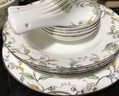 瓷秀源唐山骨瓷中式碗碟套裝家用碗盤子骨瓷飯碗餐具套裝陶瓷碗筷禮盒 56頭金鐘碗雙耳鍋版 曬單實拍圖