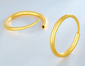 金至尊黃金耳環(huán)素圈簡999足金耳飾送媽媽生日禮物女計價 1.36克  曬單實拍圖