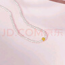 周六福黃18K金珍珠項鏈女年輕款生日禮物 小米珠約3.5mm 40+3cm 曬單實拍圖