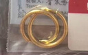 行金銀中黃金耳圈 999足金光圈養(yǎng)耳耳圈計價 精美禮物送老婆 女友紀念日禮 光圈耳圈 克重約1g 多退少補 曬單實拍圖