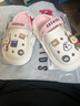 ABC KIDS 女童洞洞鞋拉布布兒童拖鞋泡泡瑪特軟底夏季小女孩浴室防滑涼拖 白粉 28 -29 內長(cháng)19cm/腳長(cháng)18-18.7cm 曬單實(shí)拍圖